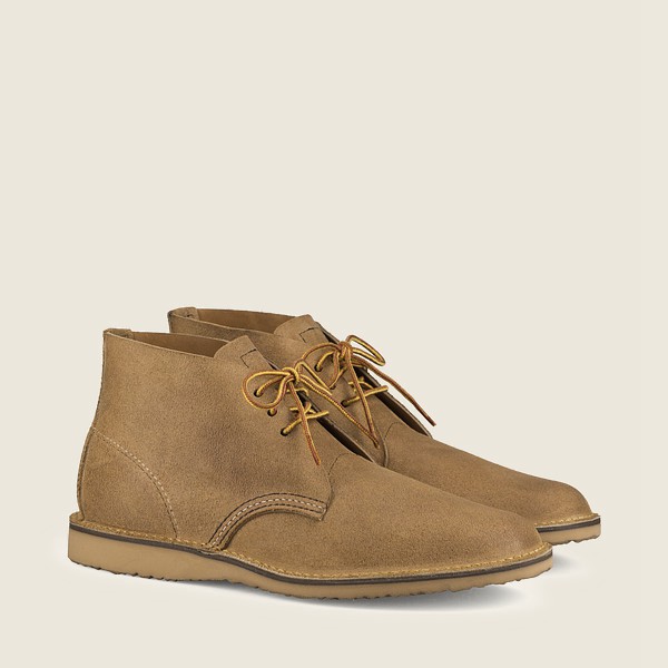 Red Wing Heritage Ayakkabı Erkek - Weekender - Chukka Muleskinner Deri - Haki - 74CIOJYEX